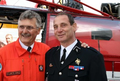 Jean-Pierre Schuller et le Colonel Leimbacher - Photo X